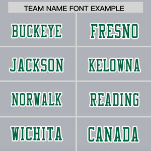 Custom Gray Kelly Green Gradient Personalized Side Pattern Authentic Football Jersey