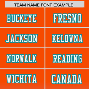 Custom Orange Aqua Gradient Personalized Side Pattern Authentic Football Jersey