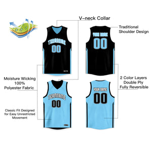 Custom Team Sports Shirts Reversible Personalized Basketball Jersey for Men/Youth