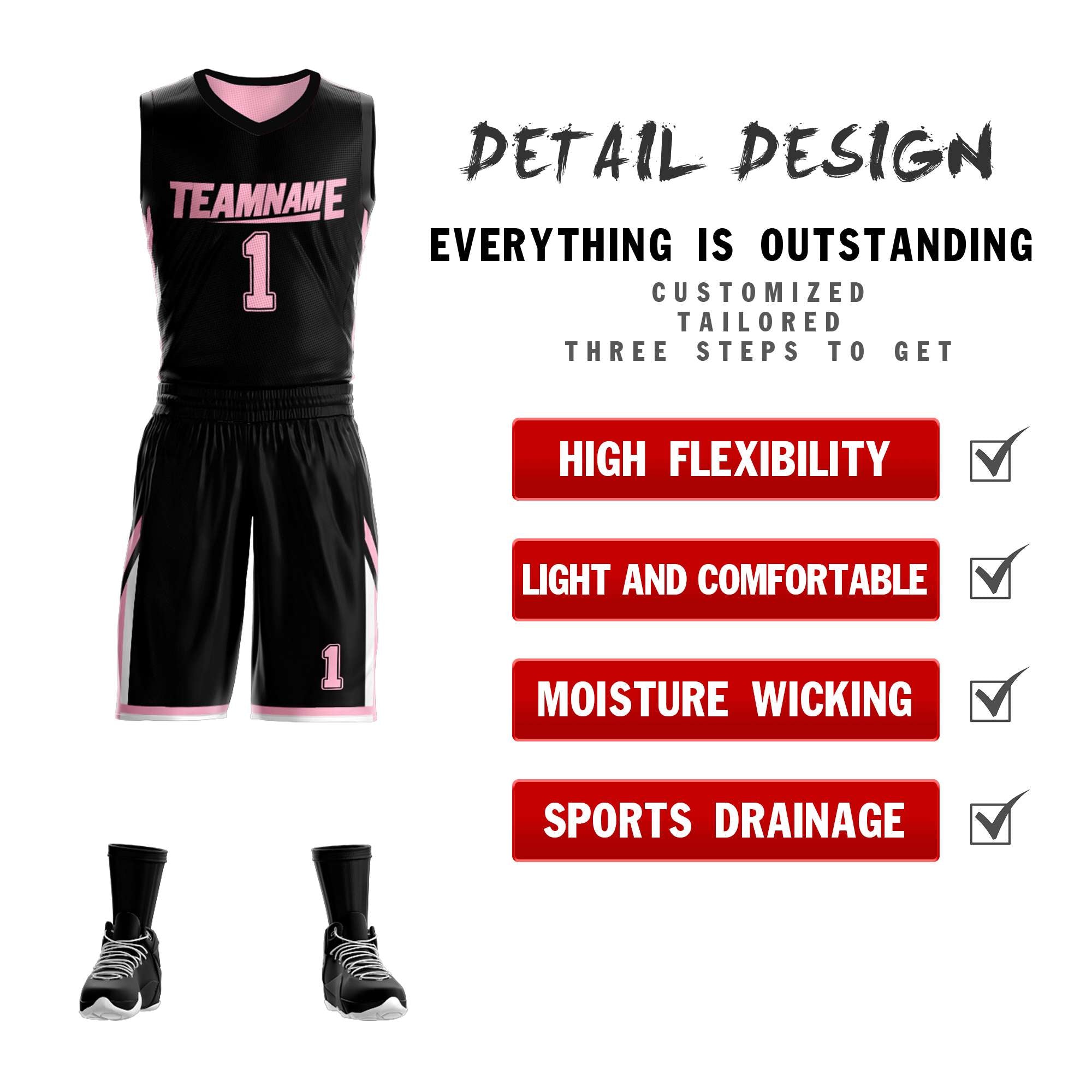 custom youth basketball uniforms reversible