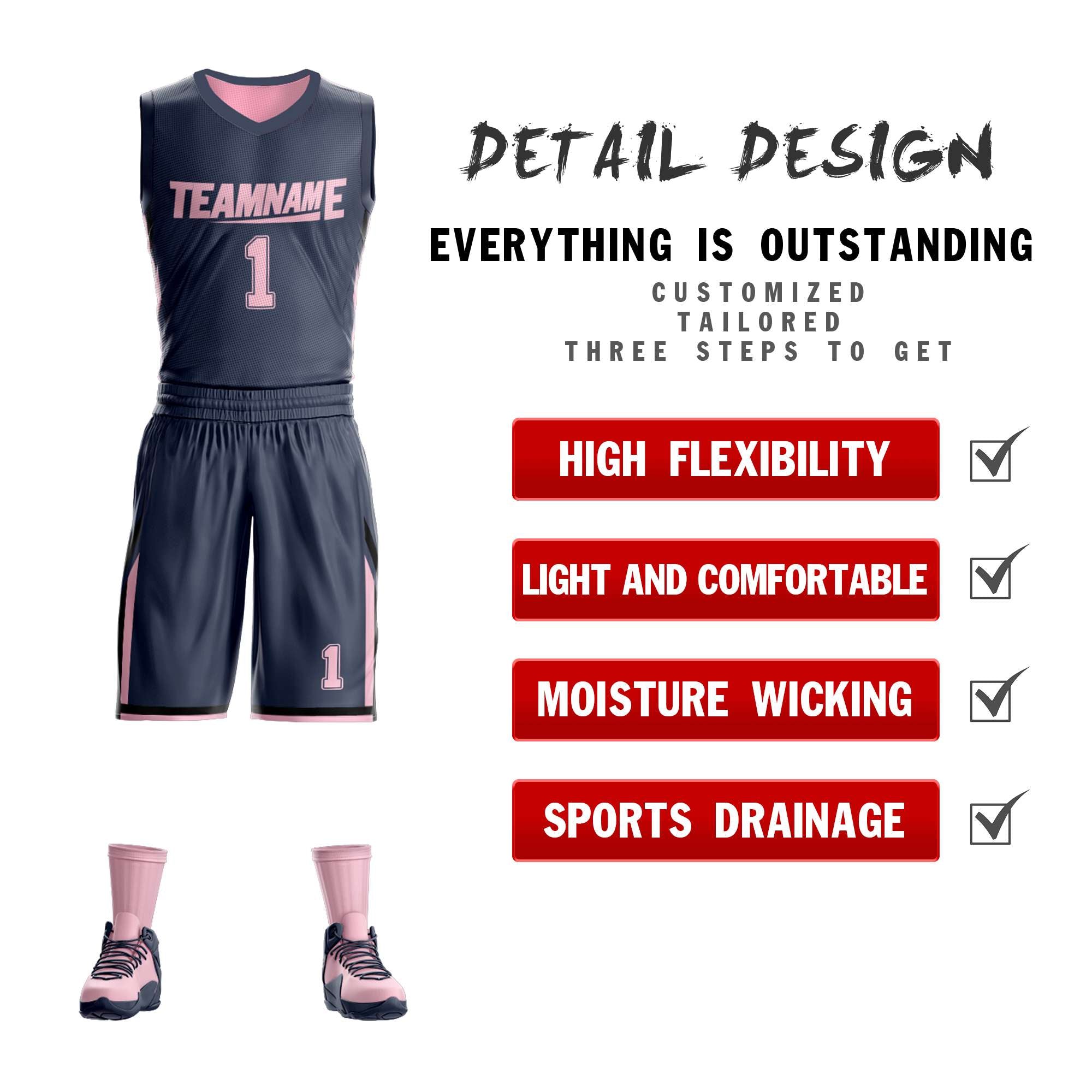 custom red and black reversible basketball jersey size