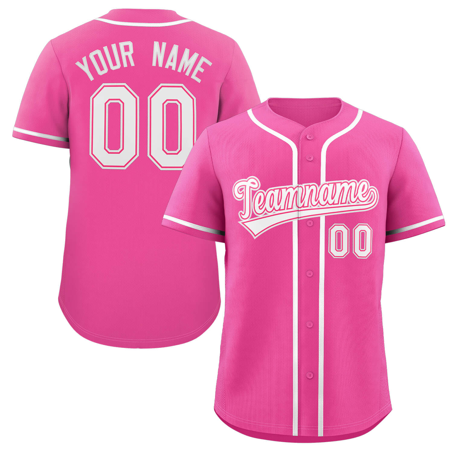 Custom Pink White Classic Style Authentic Baseball Jersey – KXKSHOP