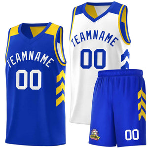 Maillot de basket-ball personnalisé Royal White Double Side