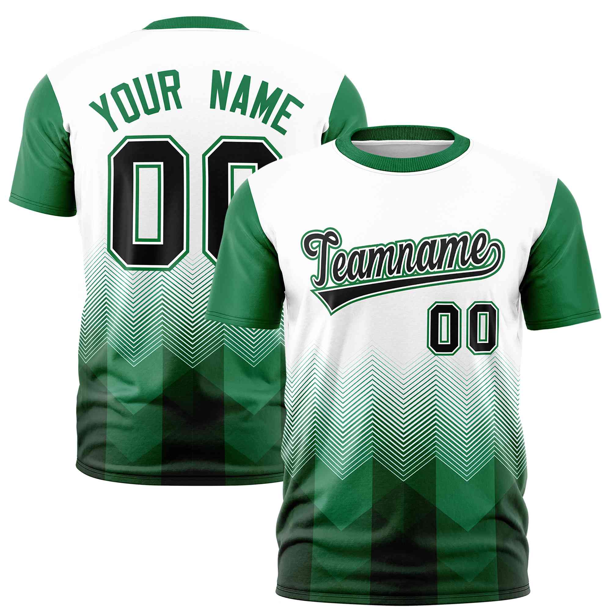 Custom White Teal Gradient Ripple Fashion Raglan Sleeves Performance T-Shirt