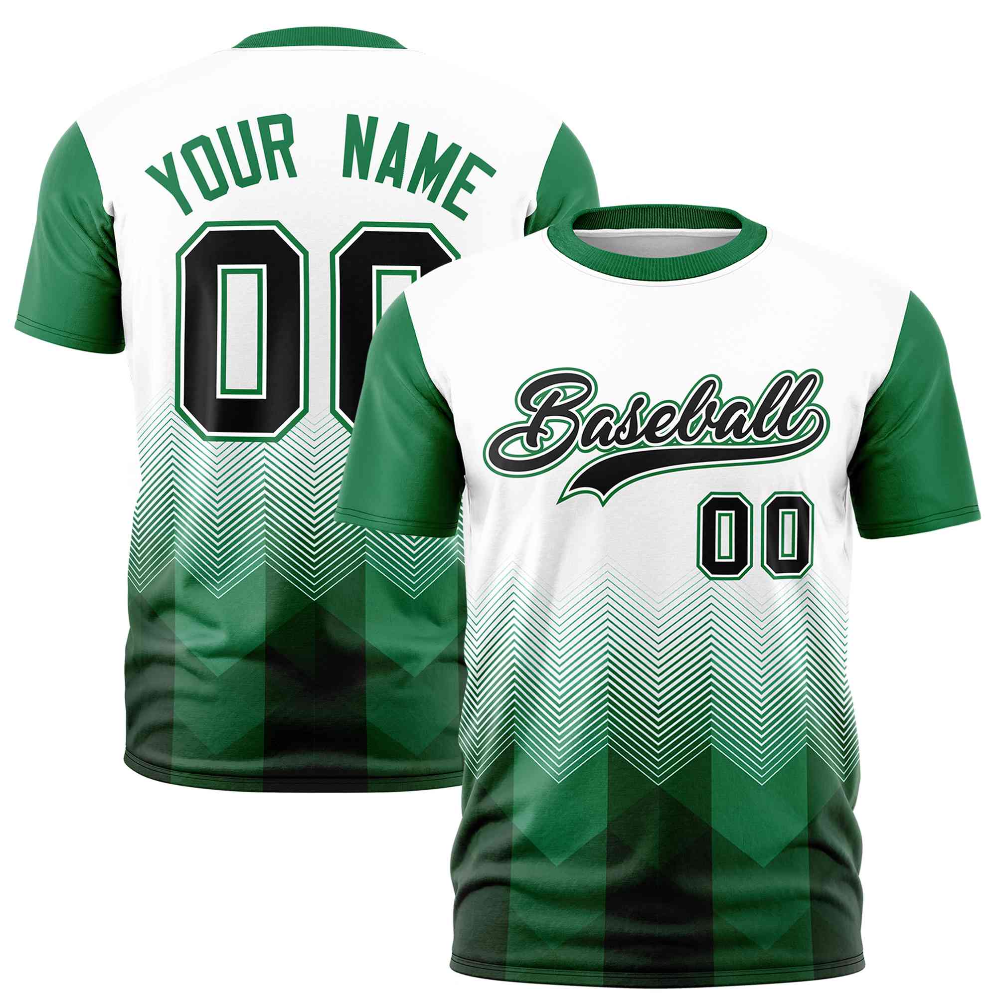 Custom White Teal Gradient Ripple Fashion Raglan Sleeves Performance T-Shirt