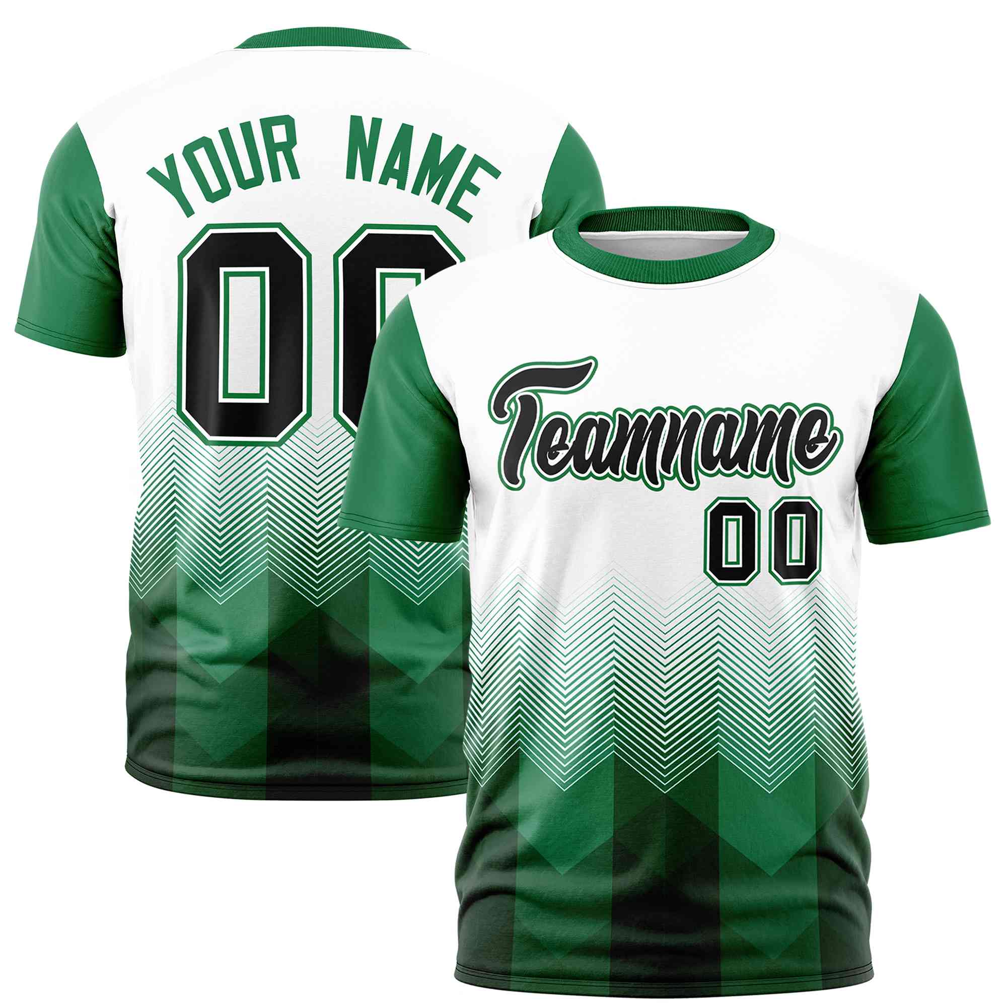 Custom White Teal Gradient Ripple Fashion Raglan Sleeves Performance T-Shirt