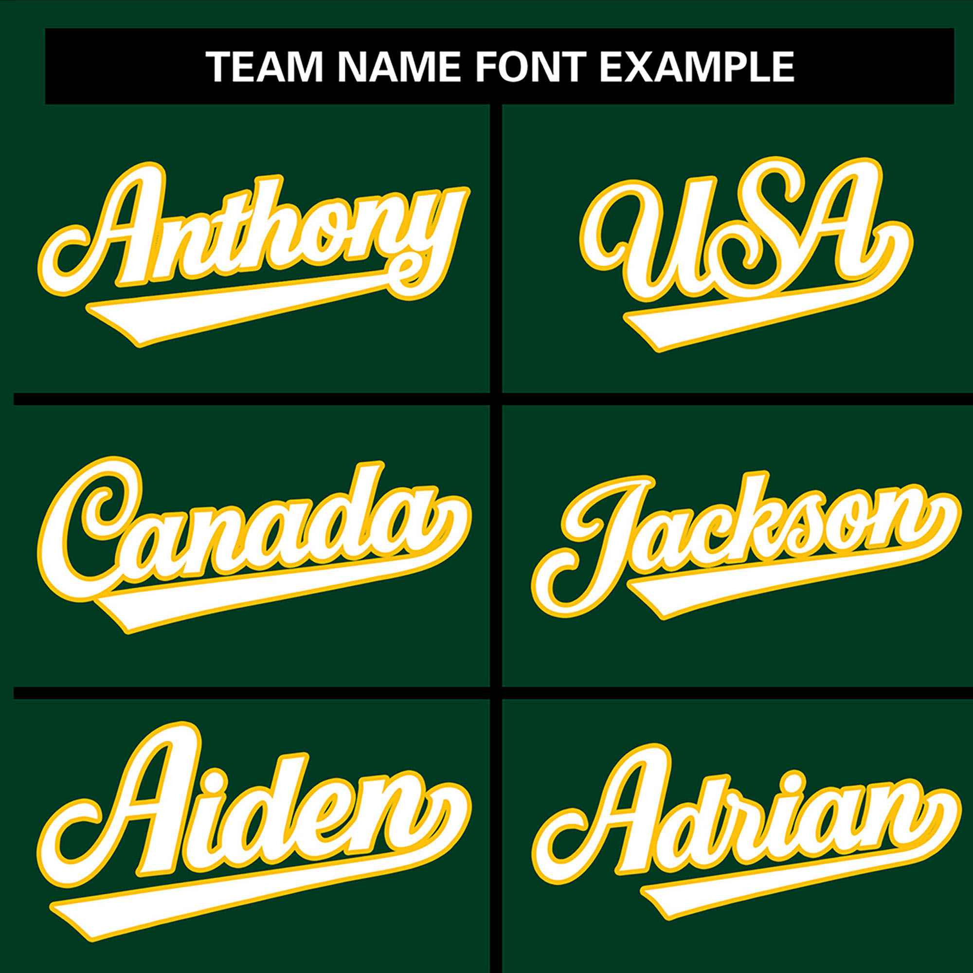 customizable green pullover sports tops name and number font