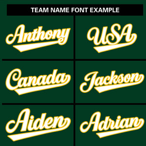 customizable green pullover sports tops name and number font