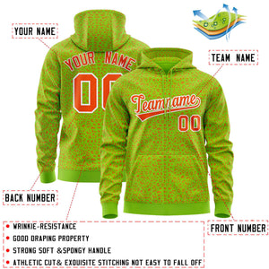 Custom Neon Green Orange Varsity Full-Zip Letterman Leopard Print Hoodie Jacket