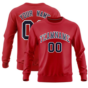 Custom Red Classic Style Personalized Uniform Pullover Hoodie