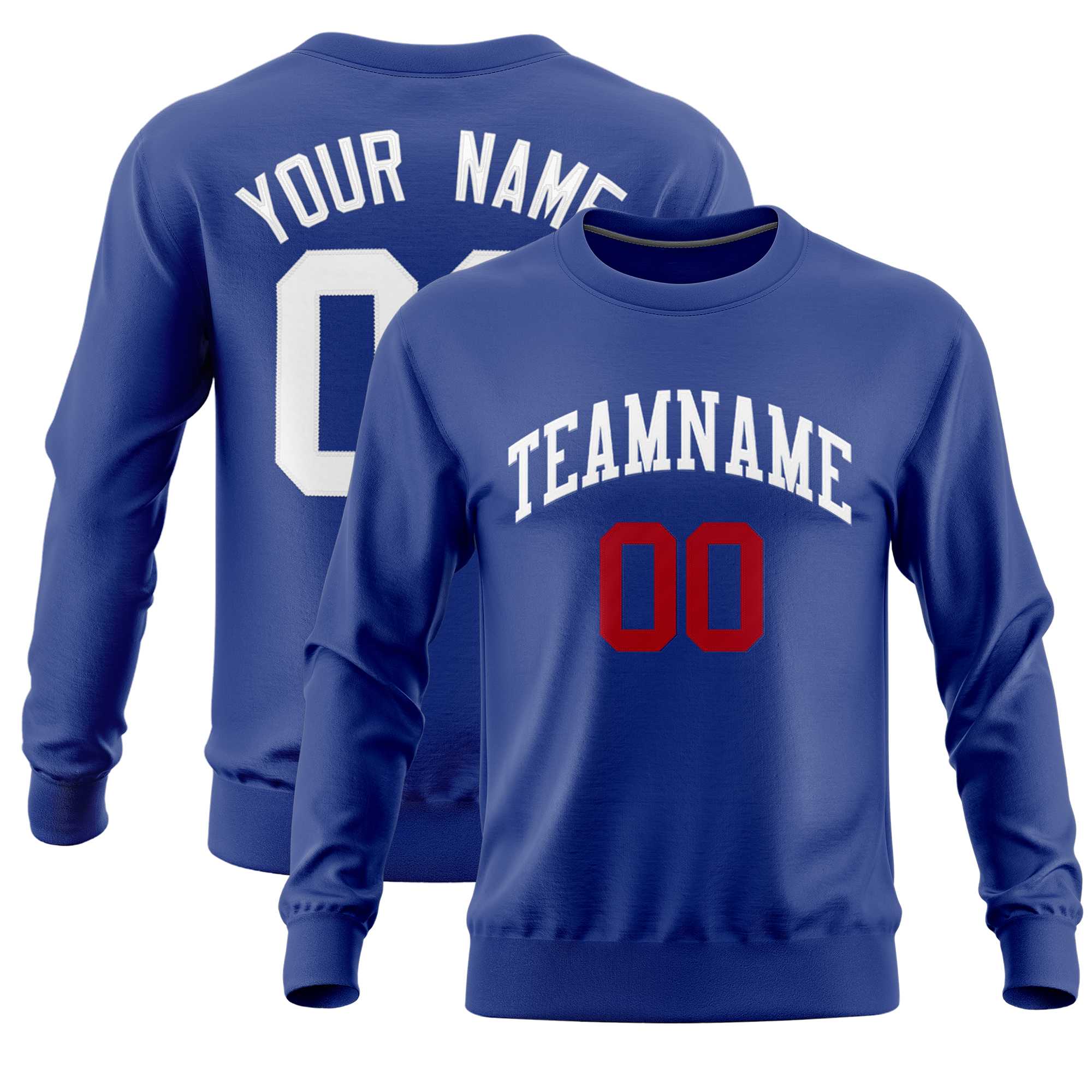 Custom Royal Classic Style Personalized Uniform Pullover Hoodie