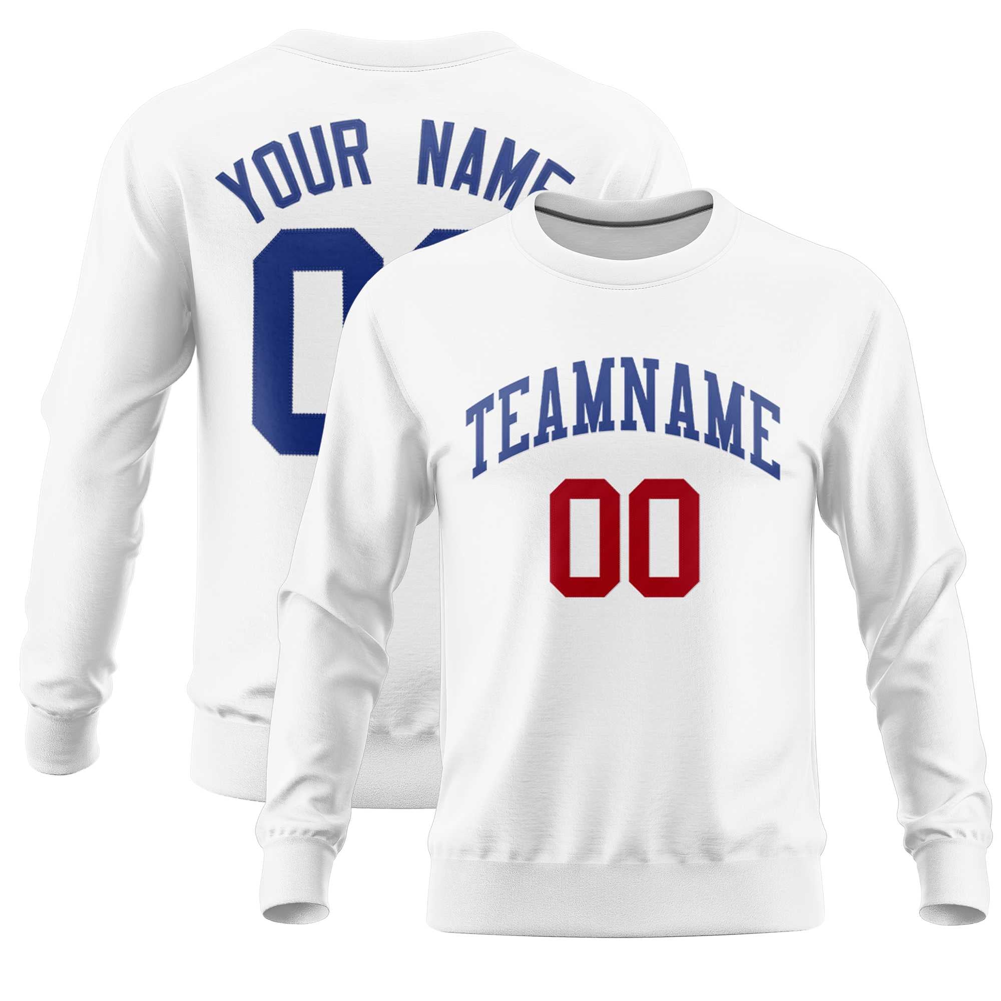 Custom White Classic Style Personalized Uniform Pullover Hoodie