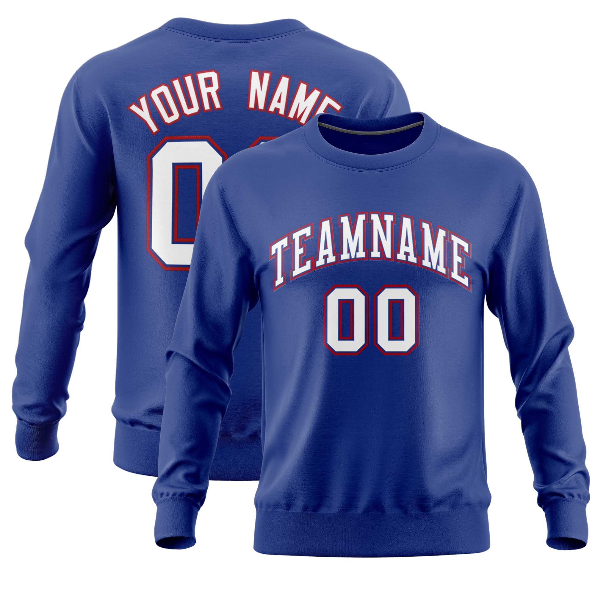 Custom Royal Classic Style Personalized Uniform Pullover Hoodie