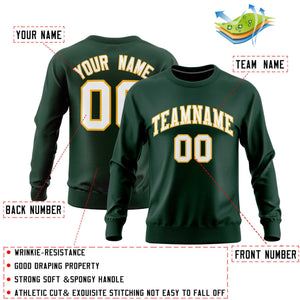 Custom Green Classic Style Personalized Uniform Pullover Hoodie