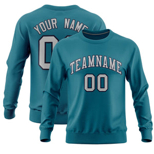 Custom Aqua Classic Style Personalized Uniform Pullover Hoodie