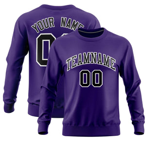 Custom Purple Classic Style Personalized Uniform Pullover Hoodie