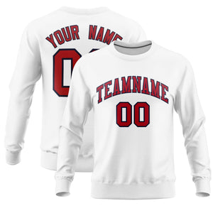 Custom White Classic Style Personalized Uniform Pullover Hoodie