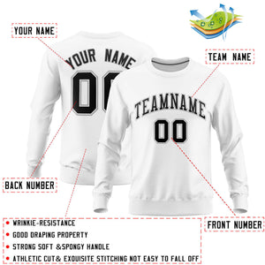 Custom White Classic Style Personalized Uniform Pullover Hoodie