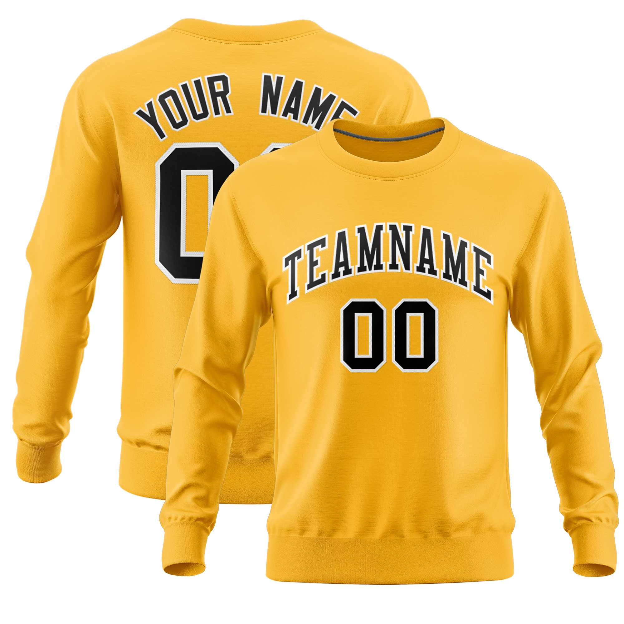 Custom Gold Classic Style Personalized Uniform Pullover Hoodie