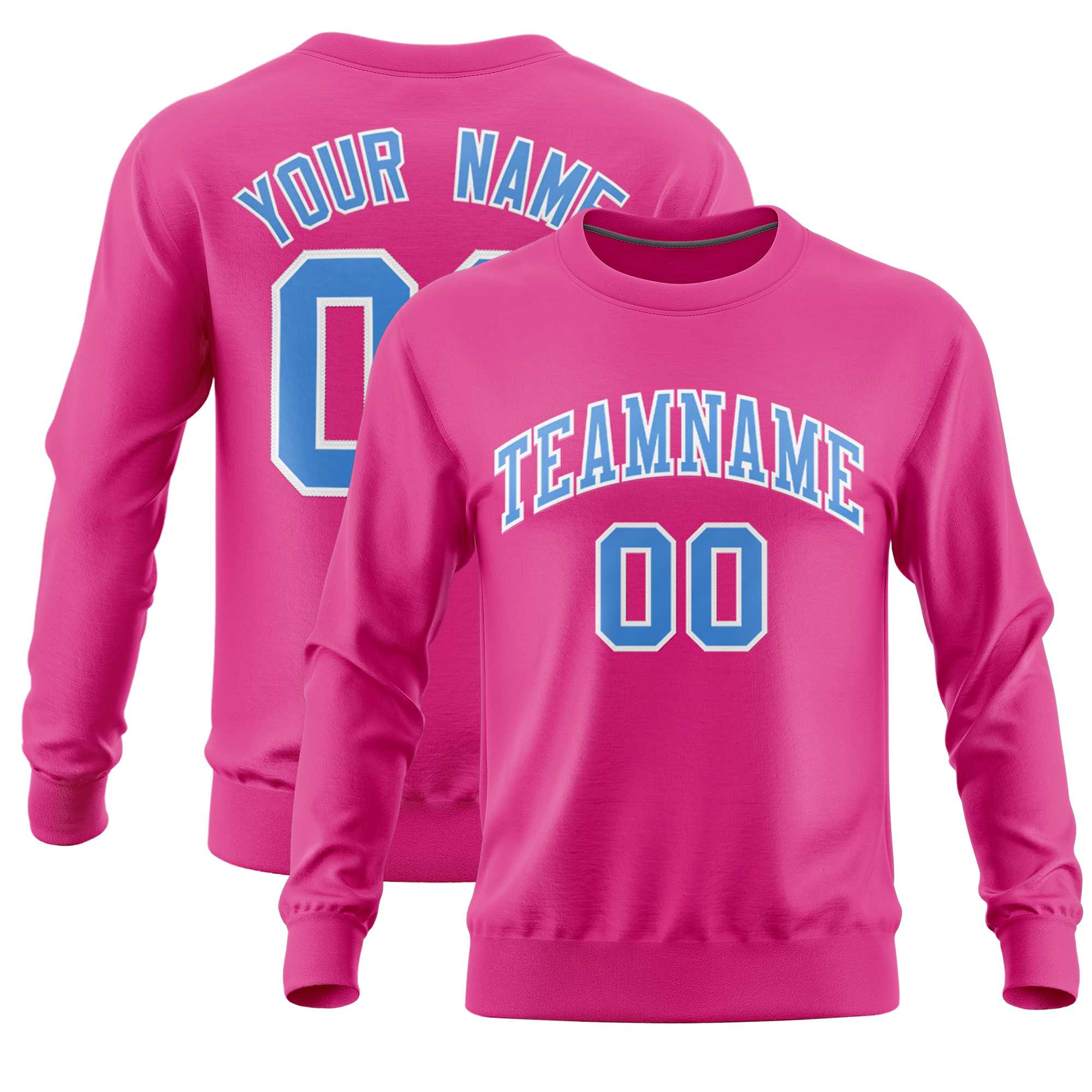 Custom Pink Classic Style Personalized Uniform Pullover Hoodie