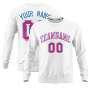 Custom White Classic Style Personalized Uniform Pullover Hoodie