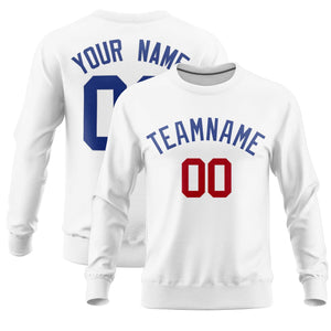 Custom White Classic Style Personalized Uniform Pullover Hoodie