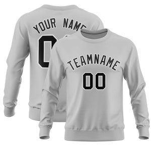 Custom Gray Classic Style Personalized Uniform Pullover Hoodie