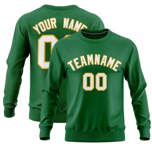 Custom Kelly Green Classic Style Personalized Uniform Pullover Hoodie