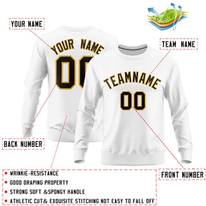 Custom White Classic Style Personalized Uniform Pullover Hoodie