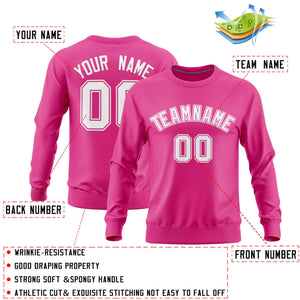 Custom Pink Classic Style Personalized Uniform Pullover Hoodie