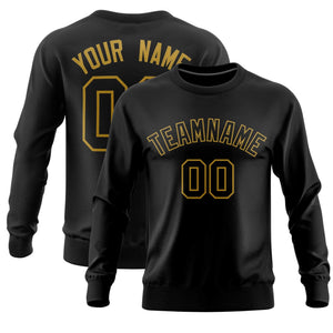 Custom Black Classic Style Personalized Uniform Pullover Hoodie