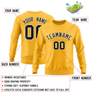 Custom Gold Classic Style Personalized Uniform Pullover Hoodie