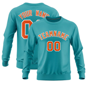 Custom Aqua Classic Style Personalized Uniform Pullover Hoodie