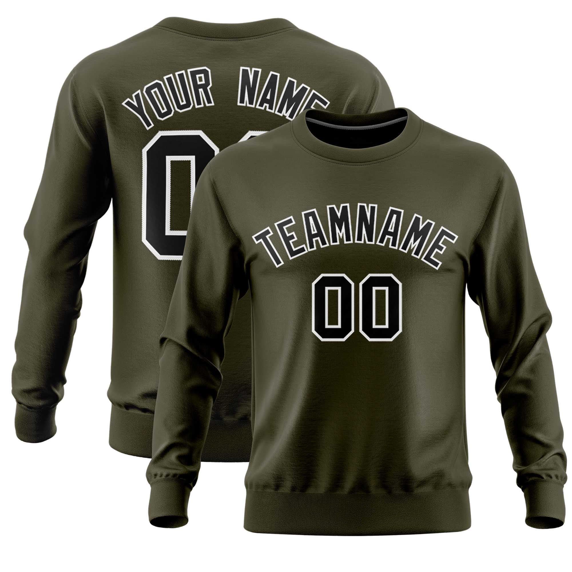 Custom Black Classic Style Personalized Uniform Pullover Hoodie