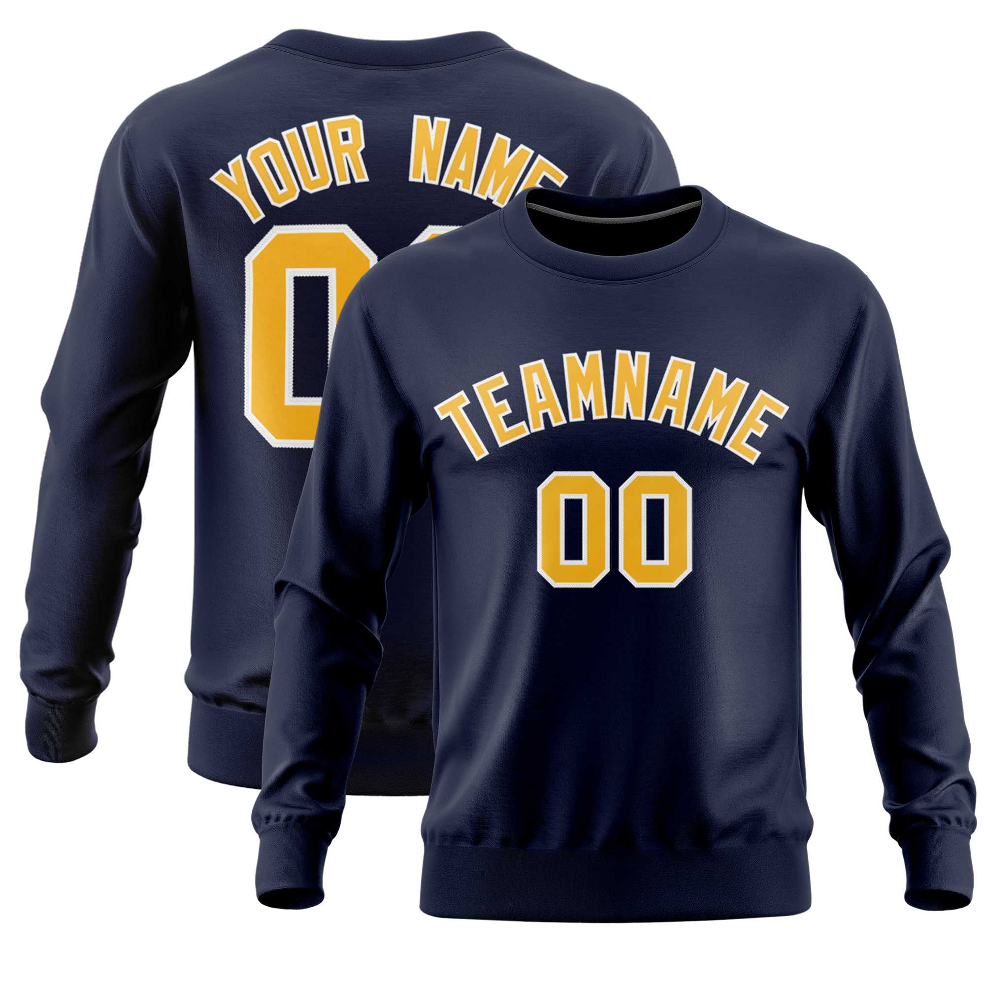 Custom Navy Classic Style Personalized Uniform Pullover Hoodie