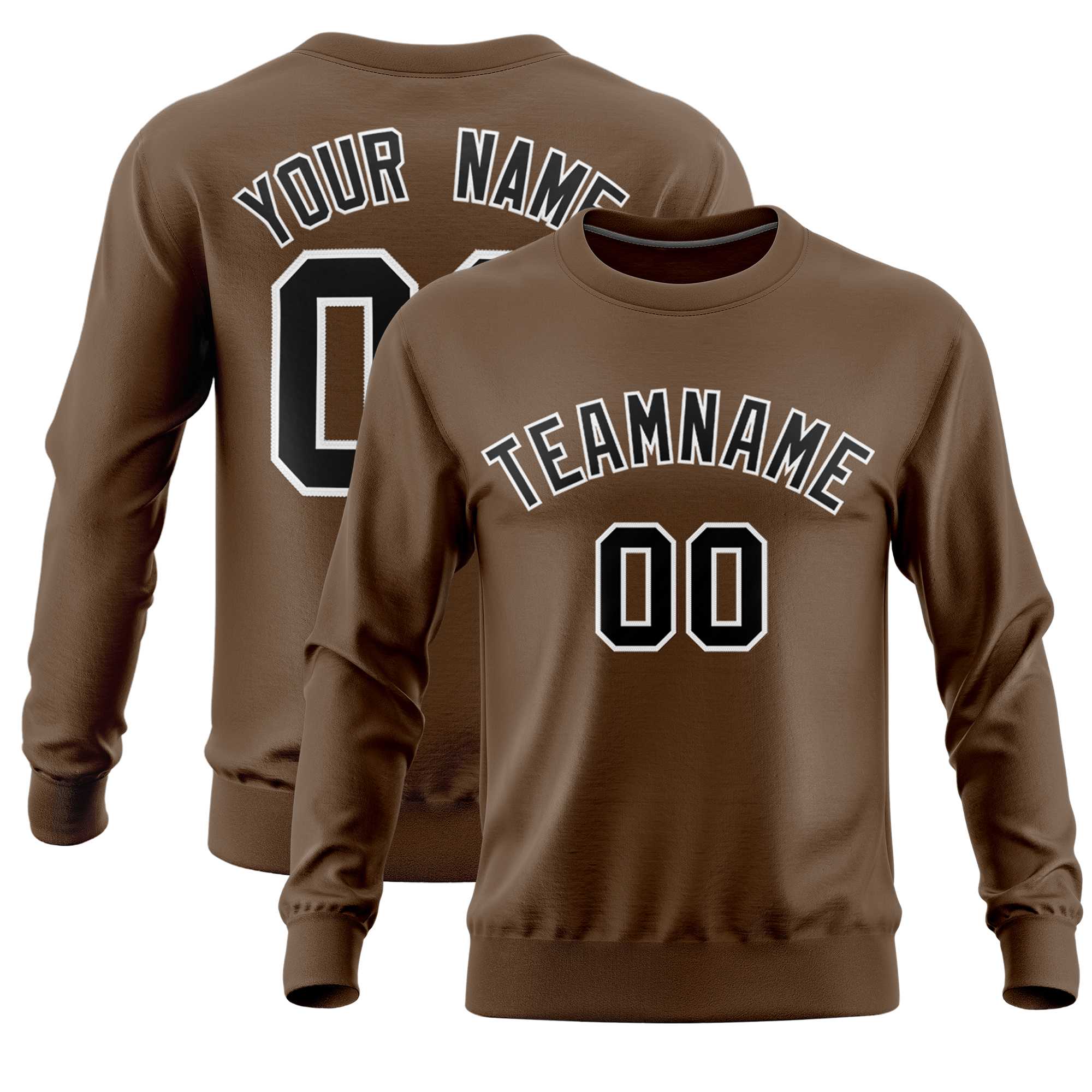 Custom Light Brown Classic Style Personalized Uniform Pullover Hoodie