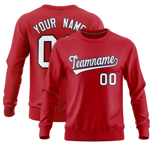 Custom Red Classic Style Personalized Uniform Pullover Hoodie