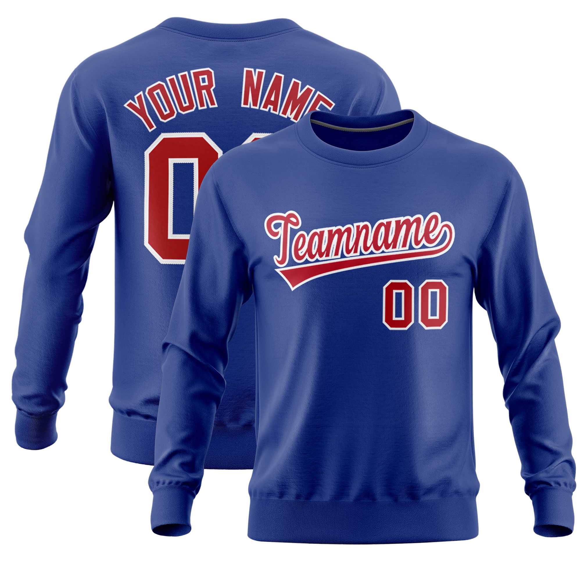 Custom Royal Classic Style Personalized Uniform Pullover Hoodie