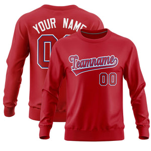 Custom Red Classic Style Personalized Uniform Pullover Hoodie