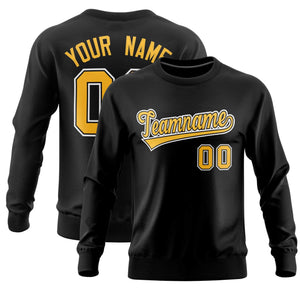 Custom Black Classic Style Personalized Uniform Pullover Hoodie