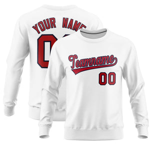 Custom White Classic Style Personalized Uniform Pullover Hoodie