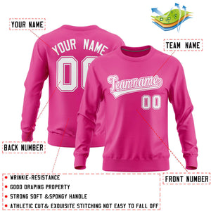 Custom Pink Classic Style Personalized Uniform Pullover Hoodie