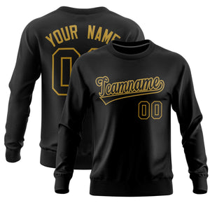 Custom Black Classic Style Personalized Uniform Pullover Hoodie