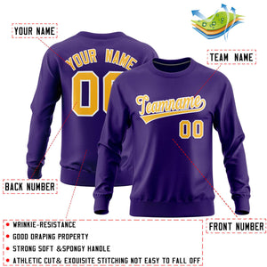 Custom Purple Classic Style Personalized Uniform Pullover Hoodie