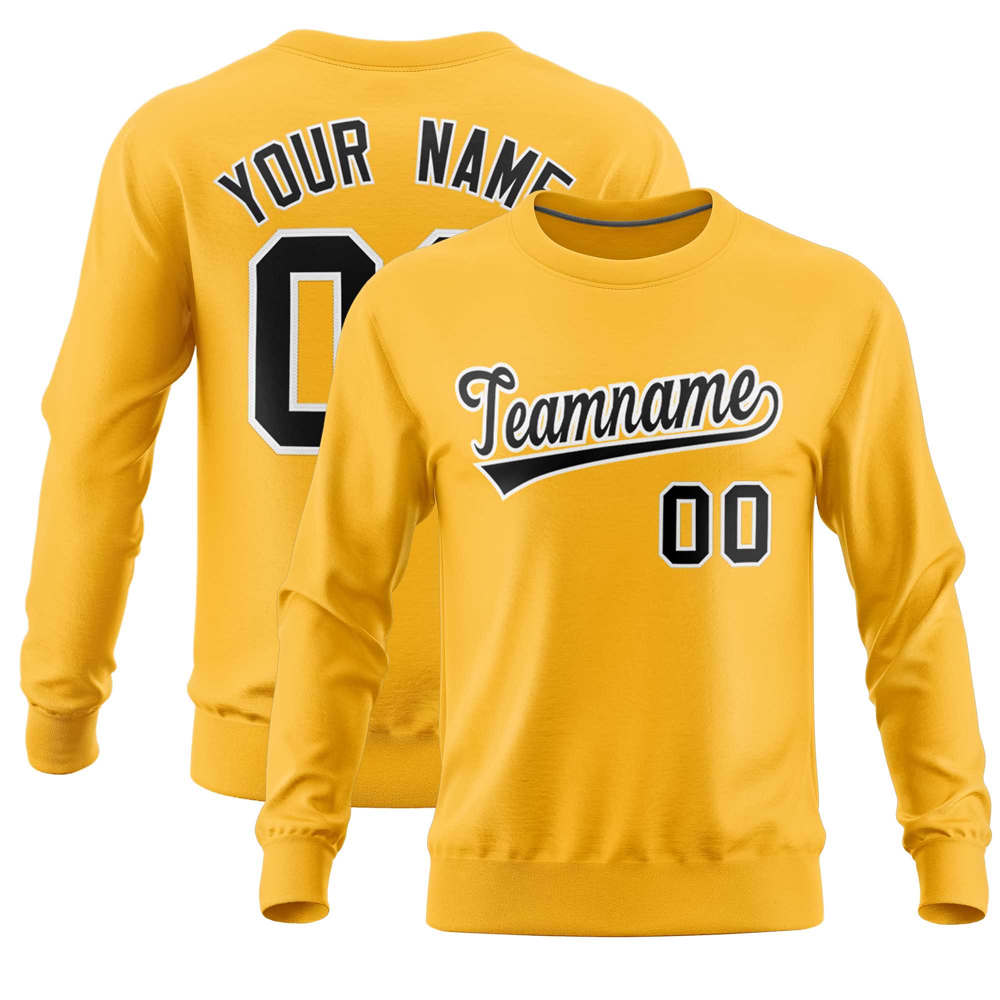 Custom Gold Classic Style Personalized Uniform Pullover Hoodie