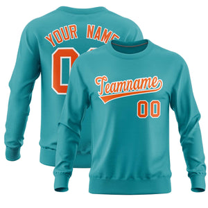 Custom Aqua Classic Style Personalized Uniform Pullover Hoodie