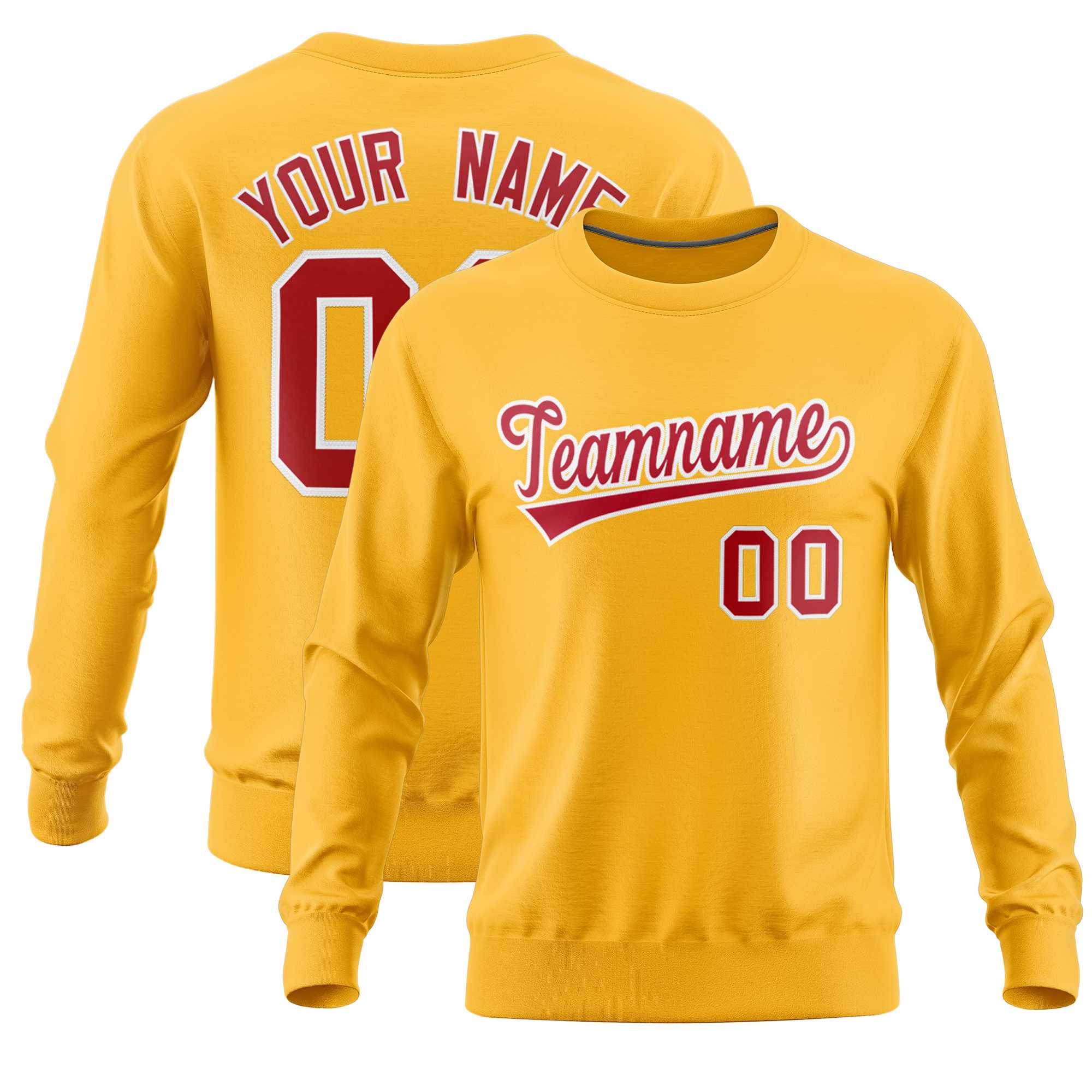 Custom Gold Classic Style Personalized Uniform Pullover Hoodie