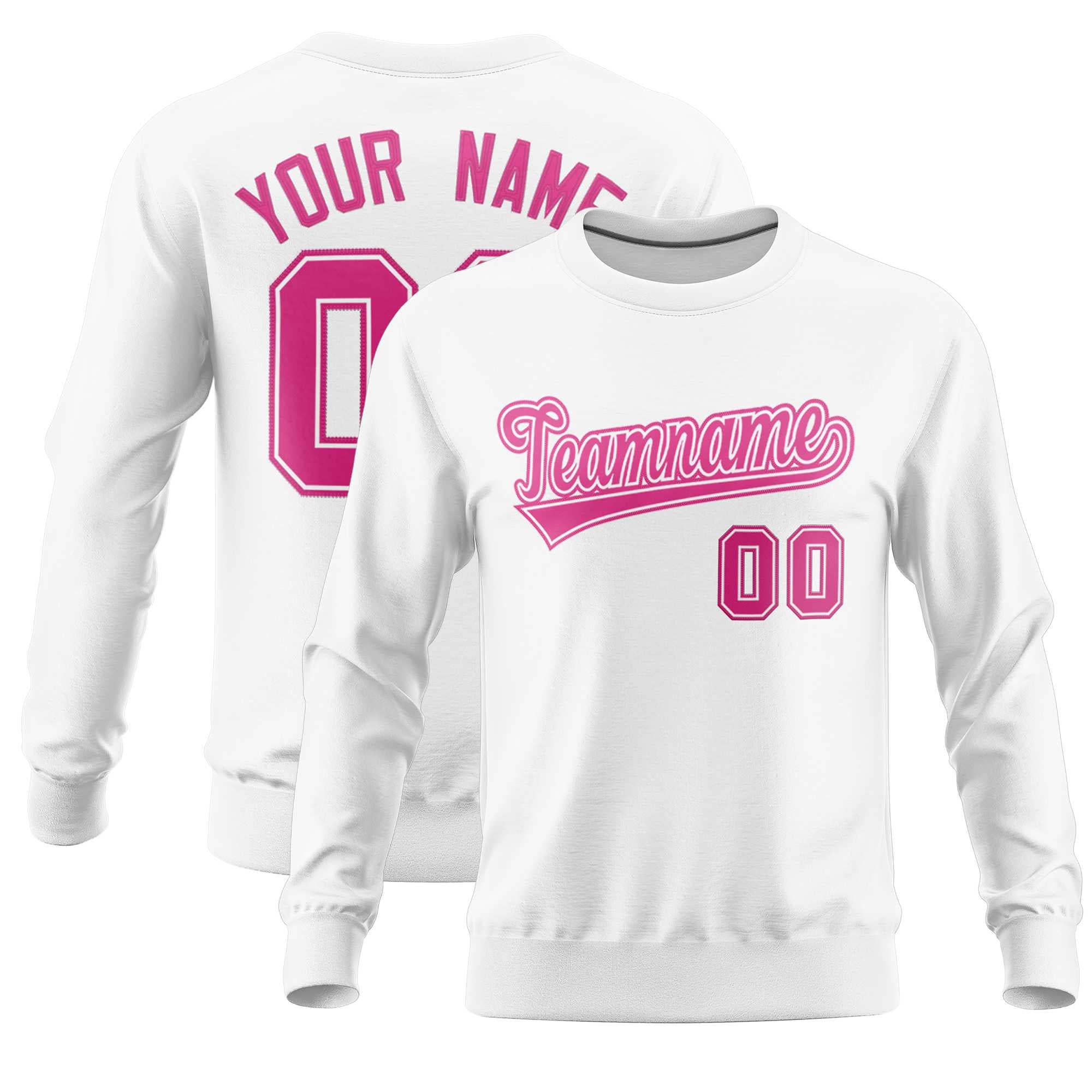 Custom White Classic Style Personalized Uniform Pullover Hoodie