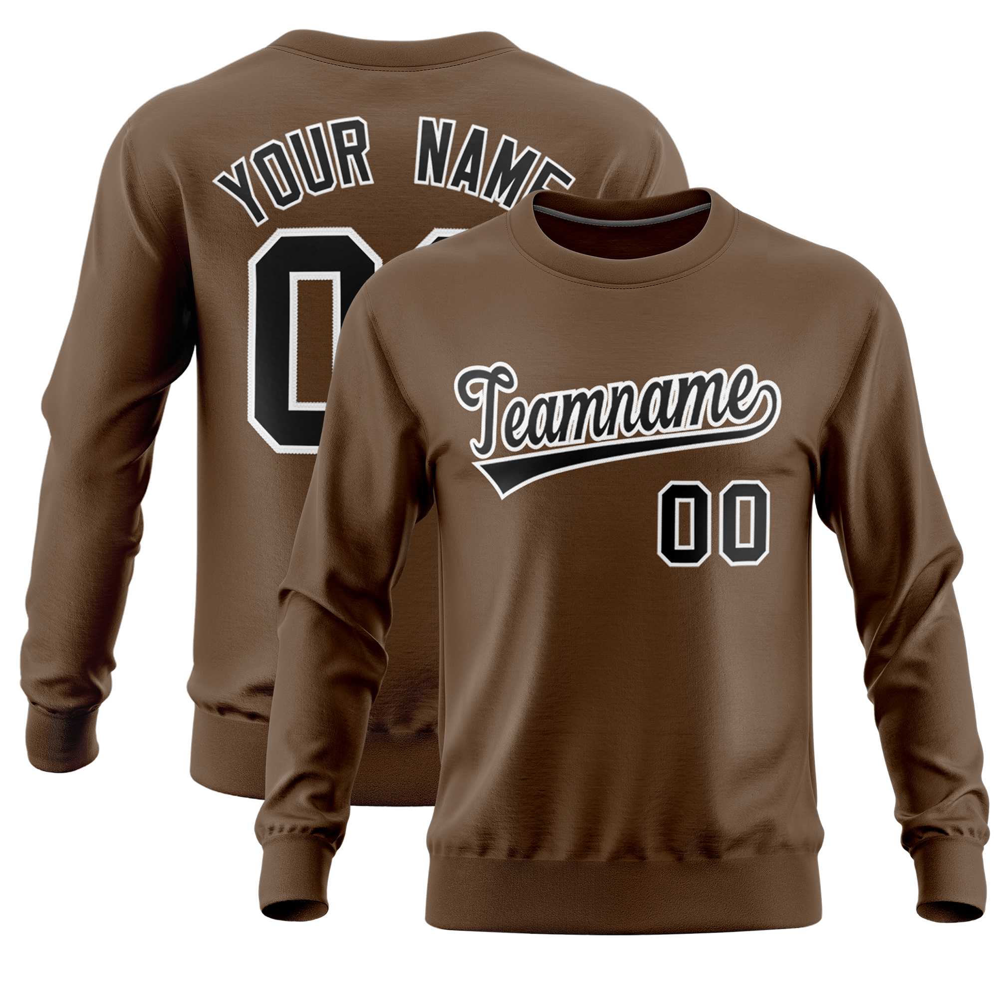 Custom Light Brown Classic Style Personalized Uniform Pullover Hoodie