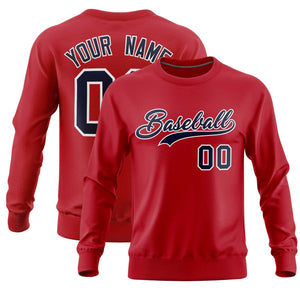 Custom Red Classic Style Personalized Uniform Pullover Hoodie